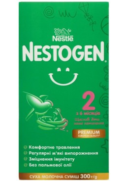 Молочная смесь Nestle Nestogen 2 с 6 месяцев с пробиотиками и лактобактериями, 300 г